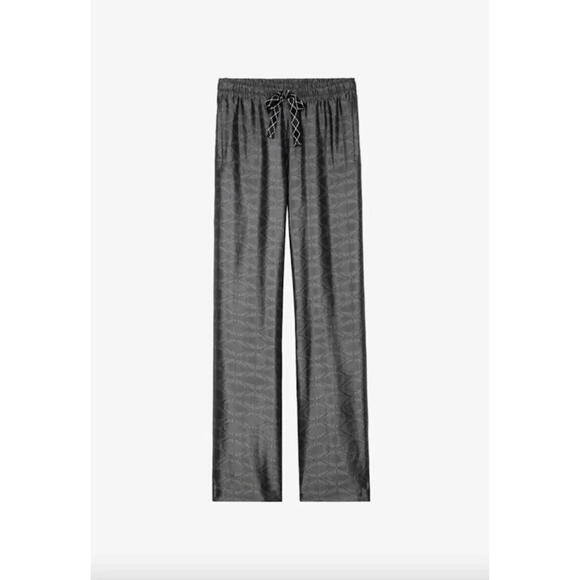 ZADIG & VOLTAIRE POMY WINGS JACQUARD PANTS gray size 38 Europe M US NWT $348MSRP - Picture 2 of 8